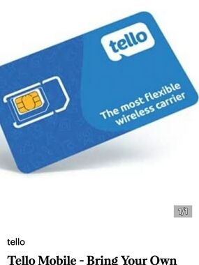 Tello Mobile SIM Card - Blue UNLOCKED